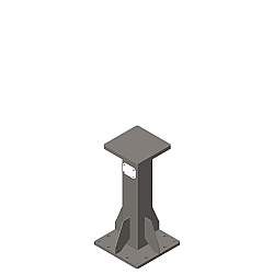 Standard Robot Pedestal with Blank Top Plate (RB-PED-24-CUSTOM)