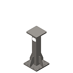 Standard Robot Pedestal with Blank Top Plate (RB-PED-30-CUSTOM) 