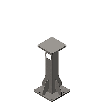Standard Robot Pedestal with Blank Top Plate (RB-PED-30-CUSTOM) 