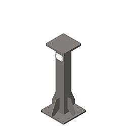 Standard Robot Pedestal with Blank Top Plate (RB-PED-36-CUSTOM)