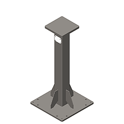 Standard Robot Pedestal with Blank Top Plate (RB-PED-42-CUSTOM)