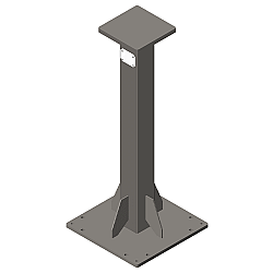 Standard Robot Pedestal with Blank Top Plate (RB-PED-48-CUSTOM)