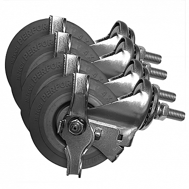 SLCM-CASTER4 METRIC CASTER WITH HARDWARE