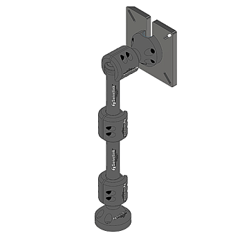 METRIC MONITOR (VESA 75MM &amp; 100MM) SINGLE ARM MOUNT KIT W/ 100MM LINKS (SLM-100100100-9)