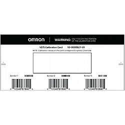 Omron V275-ACEAN028 Replacement Calibration Standard Test Card