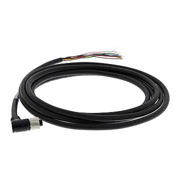 Omron V430-WELU-3M Ethernet Cable – 3M, Right-Angle Up M12 to RJ45 for MicroHAWK V430-F