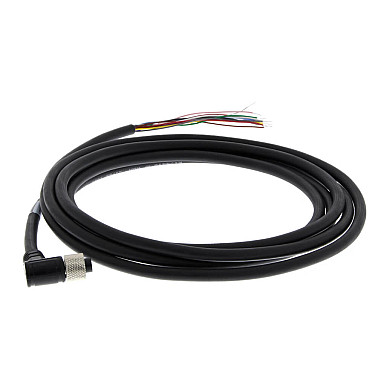Omron V430-WELU-3M Ethernet Cable – 3M, Right-Angle Up M12 to RJ45 for MicroHAWK V430-F