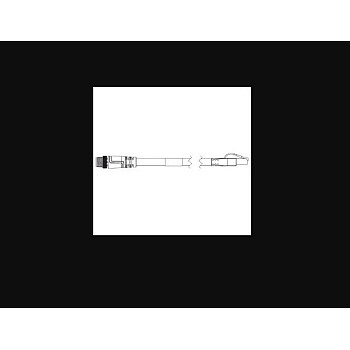 Omron V430-WE-1M Ethernet Cable – 1M, M12 to RJ45 for MicroHAWK V430-F