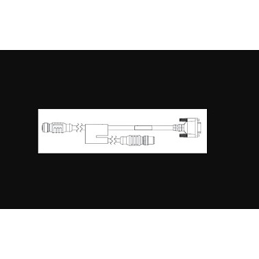 Omron V430-WQR-3M Cable – 2.7m RS-232 Circular Plug to Receptacle Cable for MicroHAWK V430-F to QX-1