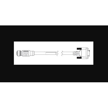 Omron V430-WR-3M Cable – 3m M12 9-Pin Female to DB9 RS-232 Serial Cable for MicroHAWK V430-F