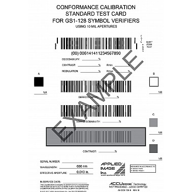 Omron 98-CAL021 Conformance Calibration Standard Test Card 