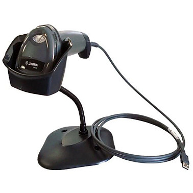 Zebra DS2208-SR7U2100SGW Corded Handheld 2D Barcode Scanner – USB Kit with Stand