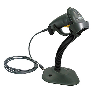 Zebra LS2208-SR20007R-UR 1D Laser Barcode Scanner with USB and Stand