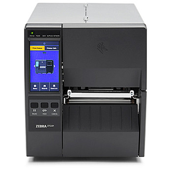 Zebra ZT23143-T01000FZ Industrial Thermal Transfer Label Printer – 300 dpi, 4.09" Print Width, USB, Ethernet, Serial, Color Touch Display