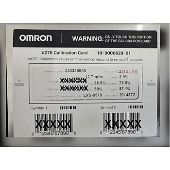 Omron V275-ACEAN028 Calibration Test Card