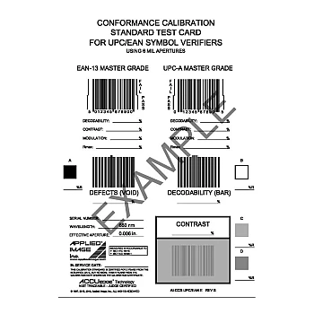 Omron 98-CAL020 EAN/UPC Conformance Calibration Standard Test Card