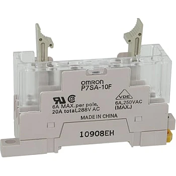 P7SA-14F-ND DC24 Relay Socket,14 Pin,6 Pole,24VDC,LED Indicator,DIN Rail,Screw,For G7SA Relays