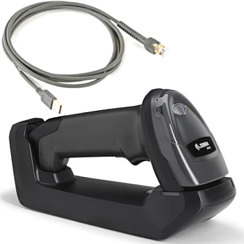 Zebra DS4678-SR7U2100SFW Cordless Handheld 2D Barcode Scanner Kit with USB Cradle