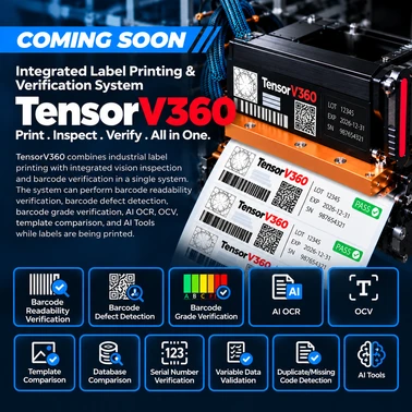 TensorV360 Integrated Label Printing & Verification System